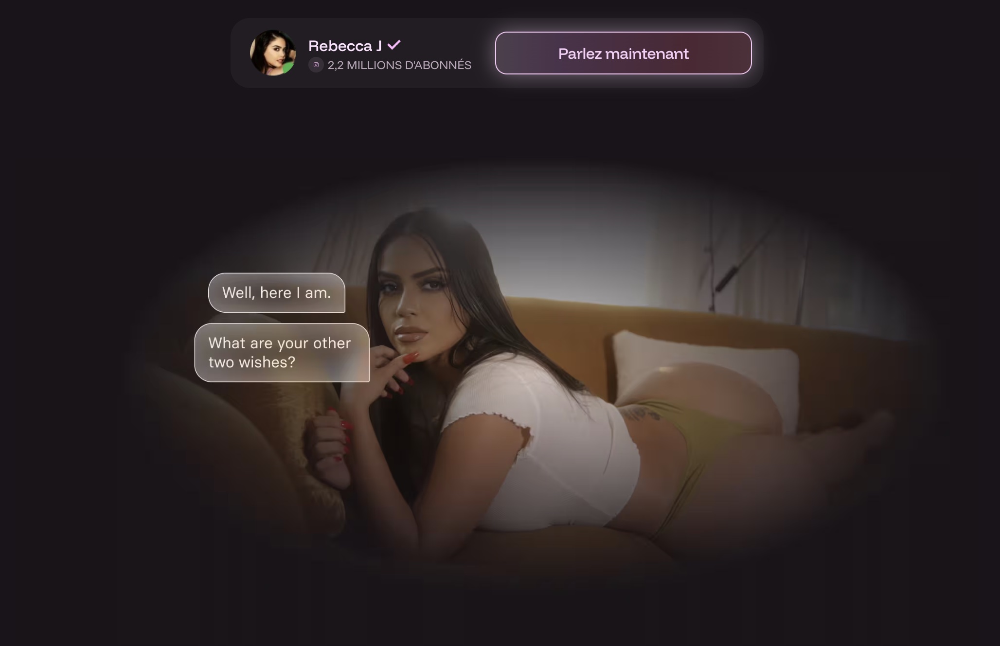 test de chat avec une ia sur justsext