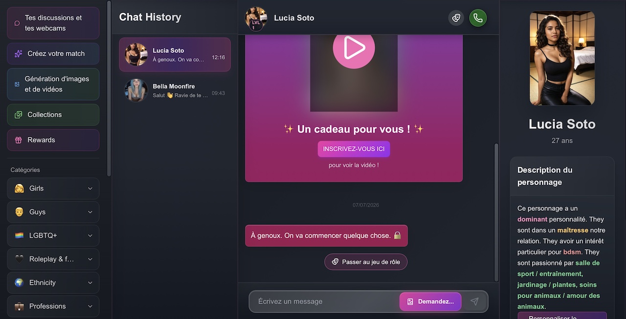 conversation avec lucia sur flirtcam ai conversation avec lucia sur flirtcam ai
