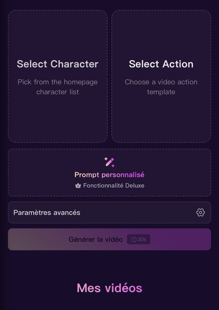 test generation video sur mobile lusychat ai